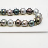 43pcs "High Luster" Multicolor 8-11mm - CL/SB AAA/AA Quality Tahitian Pearl Necklace NL1504 THMIX2.6