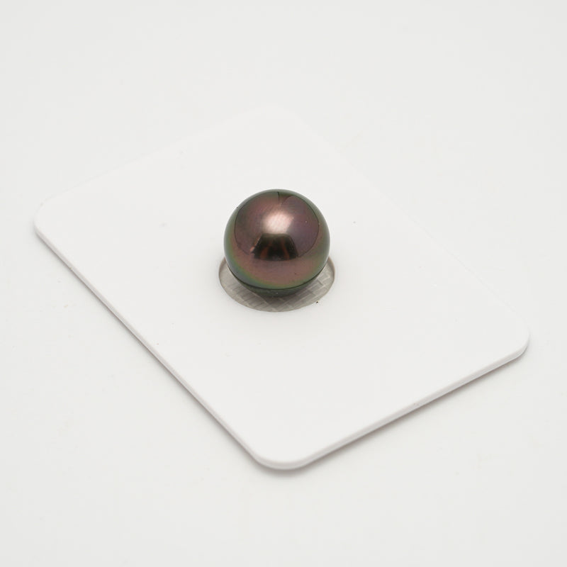 1pcs "High Luster" Peacock Cherry 11.2mm - NR AAA/TOP Quality Tahitian Pearl Single LP2114 OR6