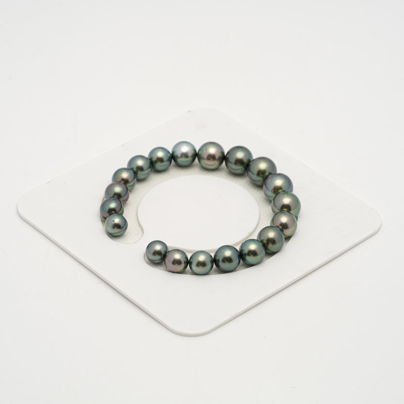 19pcs Green 8-11mm - RSR AA/AAA Quality Tahitian Pearl Bracelet BR2171 THMIX2