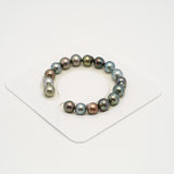 17pcs Multicolor 9-10mm - SB AAA/AA Quality Tahitian Pearl Bracelet BR2201 HL3