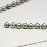 45pcs "High Luster" Silver Mix 8-9mm - SB AAA/AA Quality Tahitian Pearl Necklace NL1616 HL3