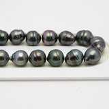 37pcs Mix Green 10mm - CL AAA/AA Quality Tahitian Pearl Necklace NL1257 OR7