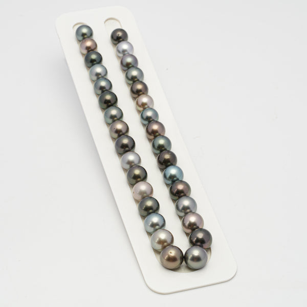 32pcs "High Luster" Multicolor 10-12mm - SR AAA/AA Quality Tahitian Pearl Necklace NL1442 OR4