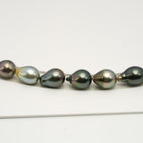 31pcs "High Luster" Multicolor 9-12mm - SB AAA/AA Quality Tahitian Pearl Necklace NL1569 HL3