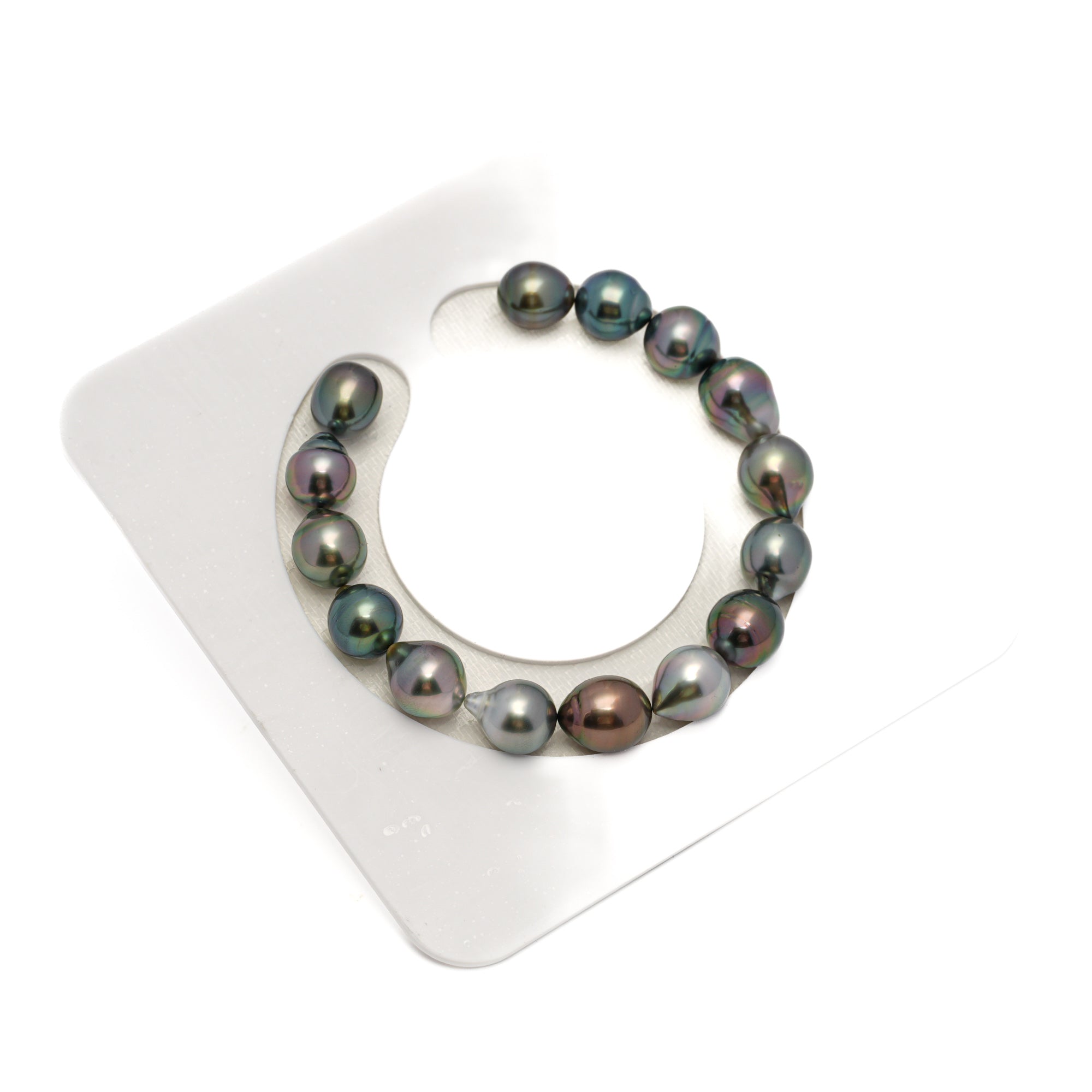 15pcs Multicolor 9-10mm - SB AAA Quality Tahitian Pearl Bracelet BR2277 HL4