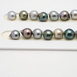 43pcs "High Luster" Multicolor 8-11mm - CL/SB AAA/AA Quality Tahitian Pearl Necklace NL1504 THMIX2.6