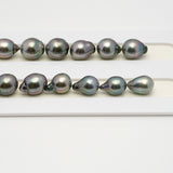 32pcs Green 10-12mm - SB AAA Quality Tahitian Pearl Necklace NL1532 A101