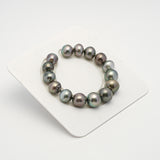 15pcs Multicolor 10-13mm - NR/BT AA Quality Tahitian Pearl Bracelet BR2172 THMIX2