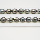 32pcs Green 10-12mm - SB AAA Quality Tahitian Pearl Necklace NL1532 A101