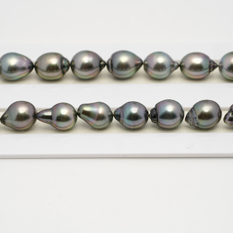 32pcs Green 10-12mm - SB AAA Quality Tahitian Pearl Necklace NL1532 A101