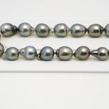 32pcs Green 10-12mm - SB AAA Quality Tahitian Pearl Necklace NL1532 A101