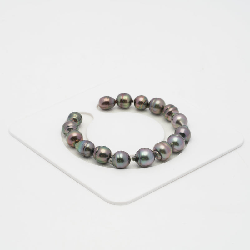 16pcs Cherry 8-10mm - CL AAA/AA Quality Tahitian Pearl Bracelet BR2034 OR7