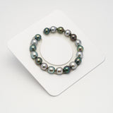 19pcs "High Luster" Light Mix 8-10mm - SB AAA Quality Tahitian Pearl Bracelet BR2241 HL3