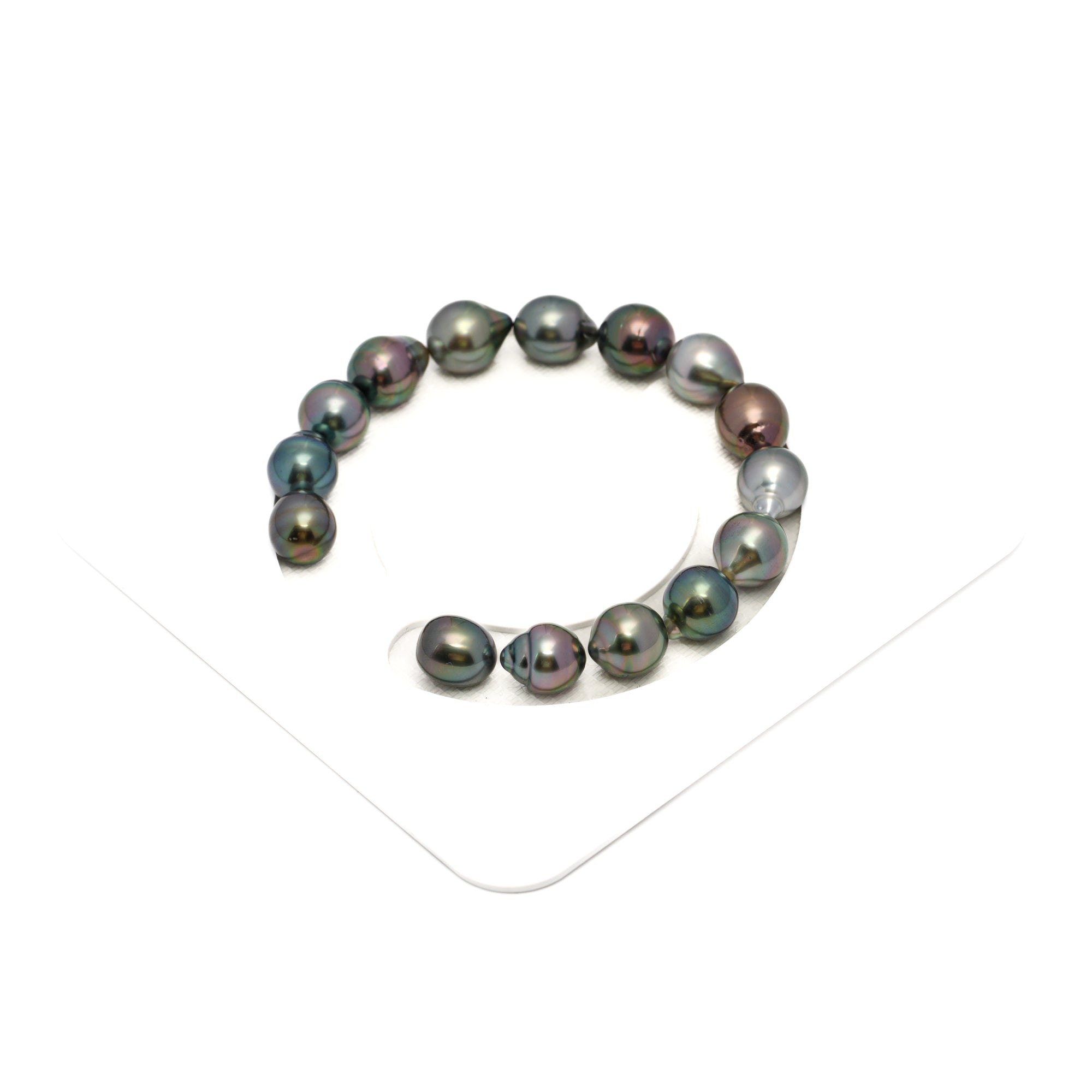 15pcs Multicolor 9-10mm - SB AAA Quality Tahitian Pearl Bracelet BR2277 HL4