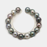 16pcs Multicolor 11mm - SB AAA/AA Quality Tahitian Pearl Bracelet BR2142 THMIX2.6