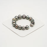 15pcs Multicolor 10-13mm - NR/BT AA Quality Tahitian Pearl Bracelet BR2172 THMIX2