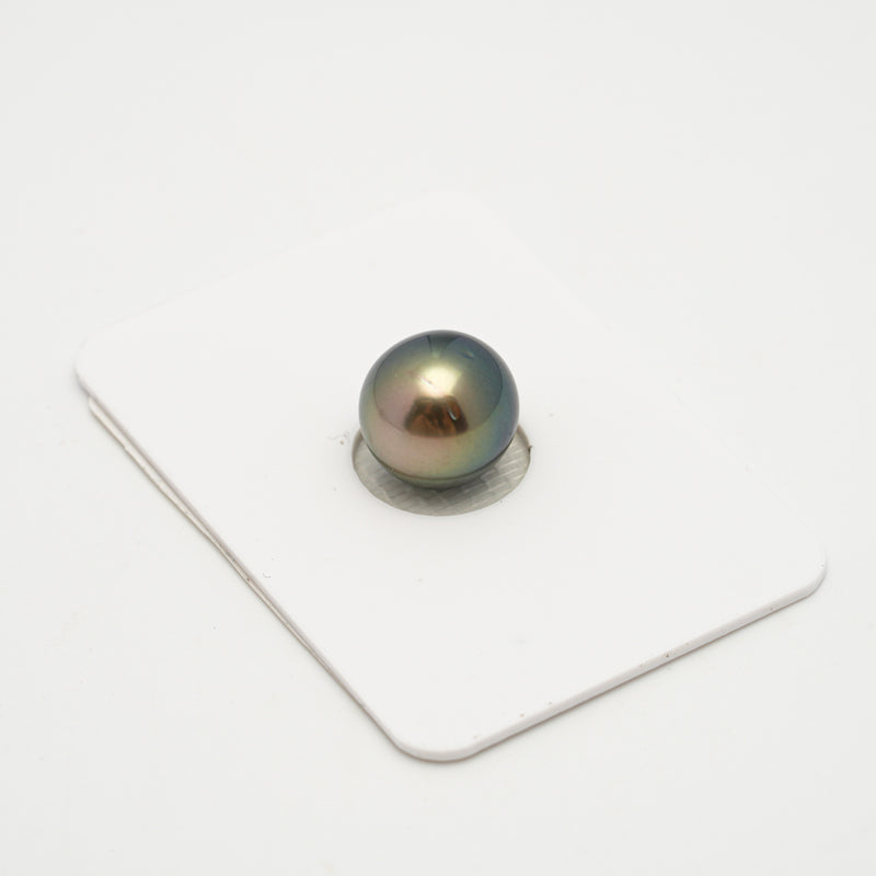 1pcs "High Luster" Blue Green 11mm - NR AAA/AA Quality Tahitian Pearl Single LP2096 TH1