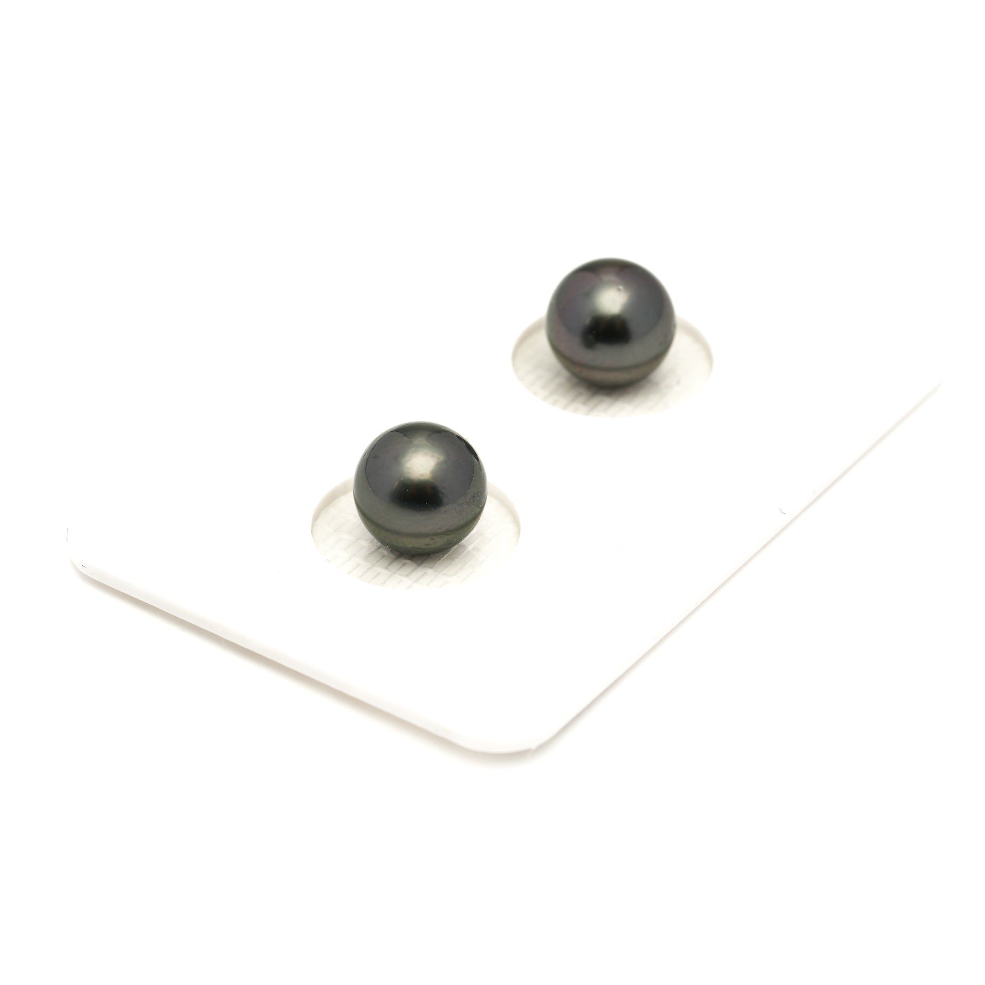 2pcs Green 7.8-7.9mm - RSR AA/AAA Quality Tahitian Pearl Pair ER1902 LP1