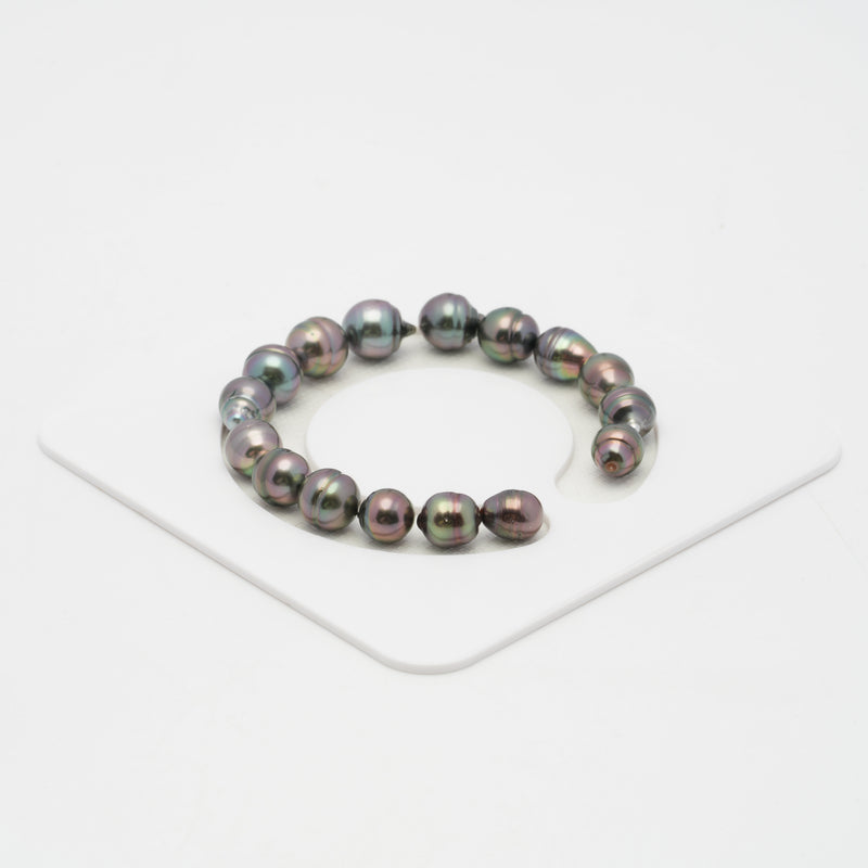 16pcs Cherry 8-10mm - CL AAA/AA Quality Tahitian Pearl Bracelet BR2034 OR7