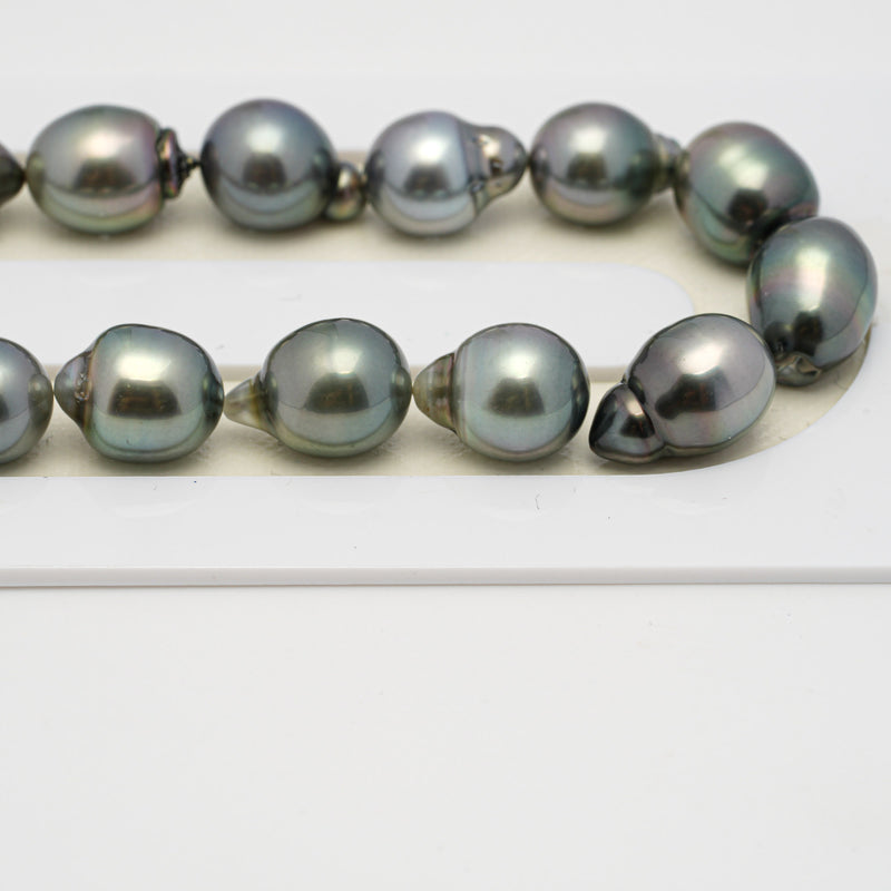 32pcs Green 10-12mm - SB AAA Quality Tahitian Pearl Necklace NL1532 A101