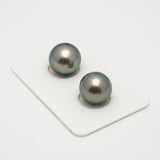 2pcs Green 12.2-12.3mm - RSR AAA/AA Quality Tahitian Pearl Pair ER1493 TH2