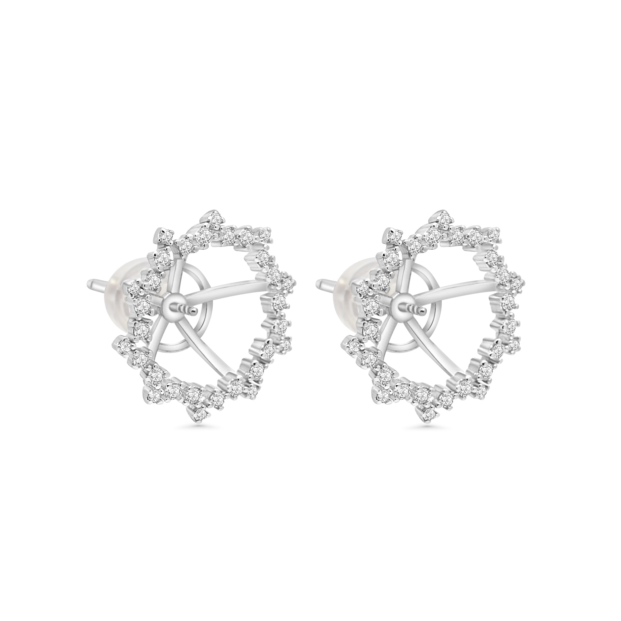 Studs Earring Bails 925 Silver for Pearl SC515