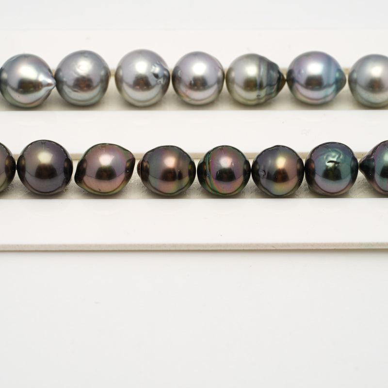 40pcs Light Mix 8-10mm - SB AAA/AA Quality Tahitian Pearl Necklace NL1505 THMIX2.6