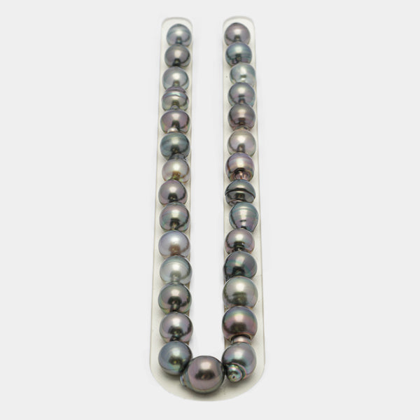 29pcs Multicolor 10-13mm - CL/SB AAA/AA Quality Tahitian Pearl Necklace NL1423 OR7