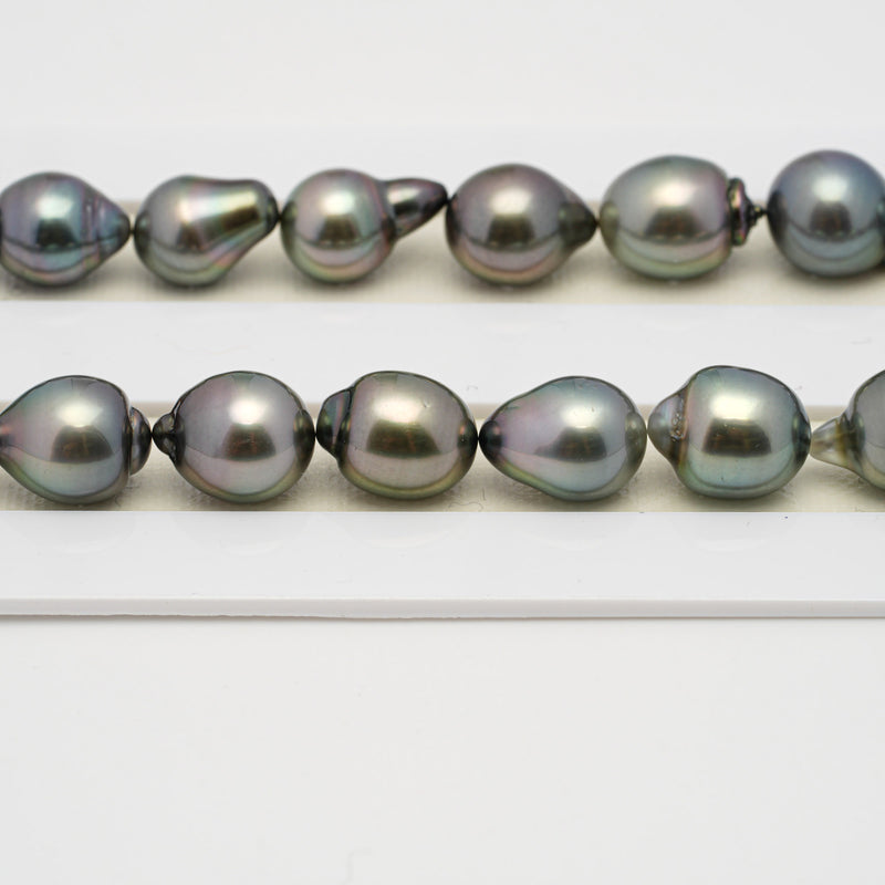 32pcs Green 10-12mm - SB AAA Quality Tahitian Pearl Necklace NL1532 A101