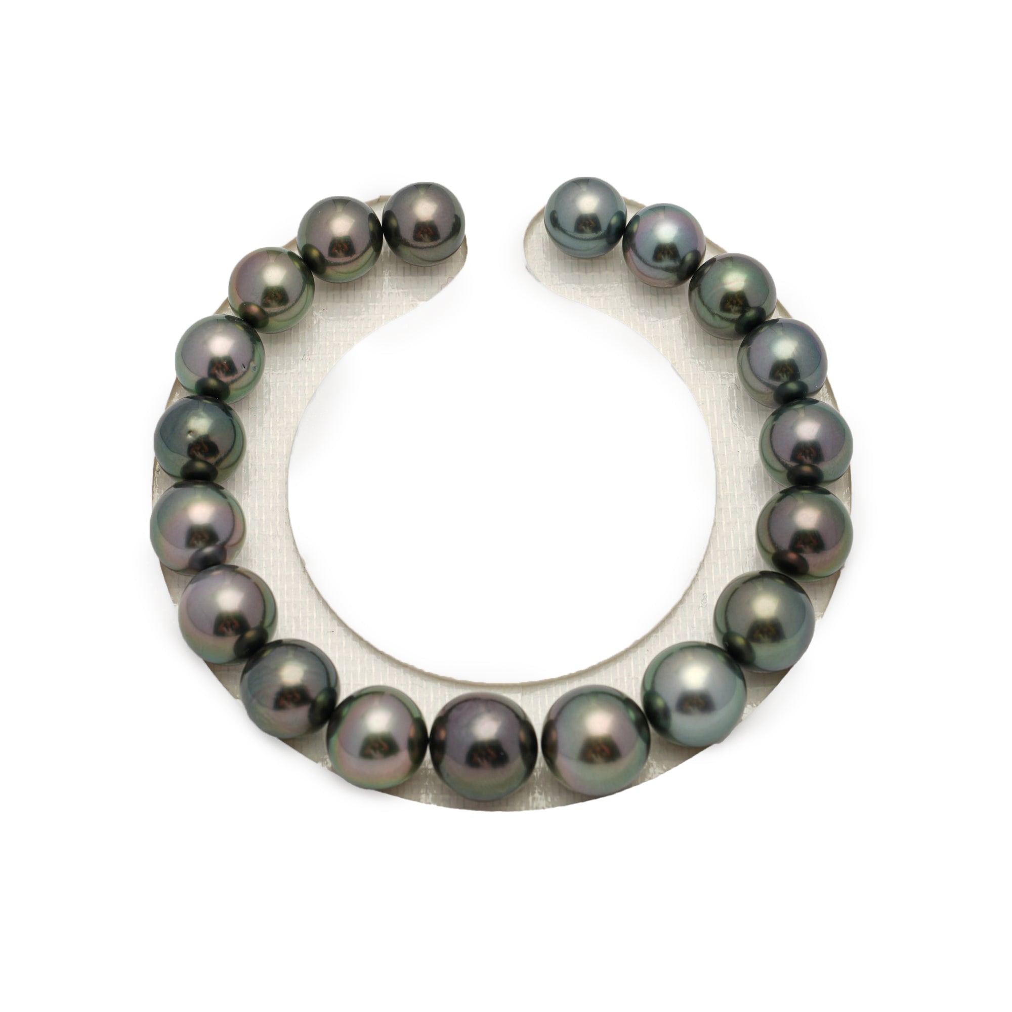 19pcs Green Cherry 8-11mm - SR AAA/AA Quality Tahitian Pearl Bracelet BR2173 OR6