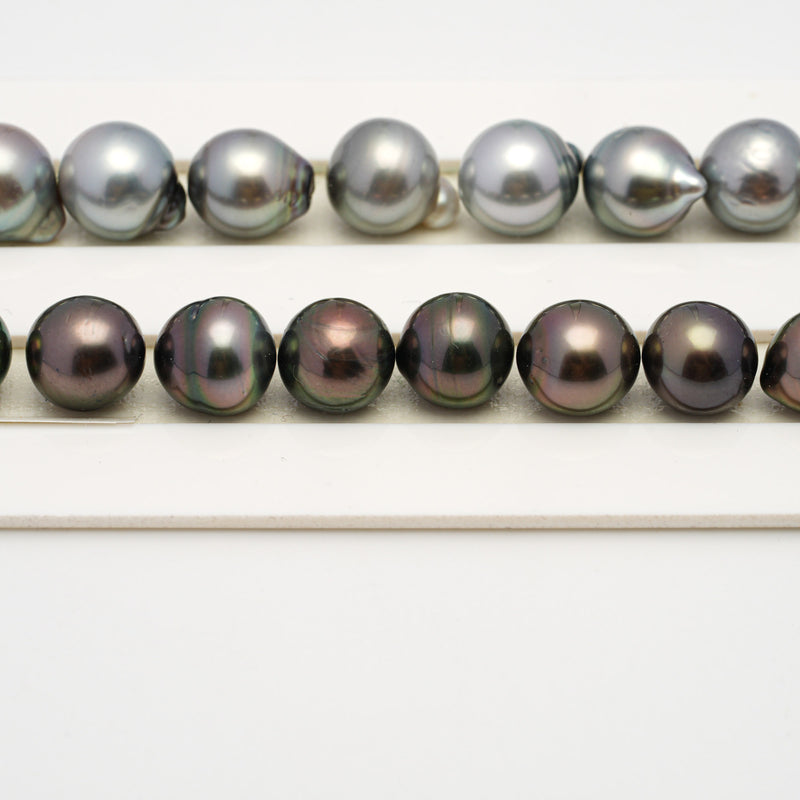 40pcs Light Mix 8-10mm - SB AAA/AA Quality Tahitian Pearl Necklace NL1505 THMIX2.6