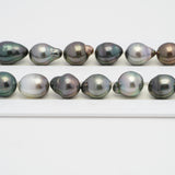 32pcs Multicolor 10mm - SBQ AAA/AA Quality Tahitian Pearl Necklace NL1411 OR7