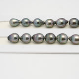 32pcs Green 10-12mm - SB AAA Quality Tahitian Pearl Necklace NL1532 A101