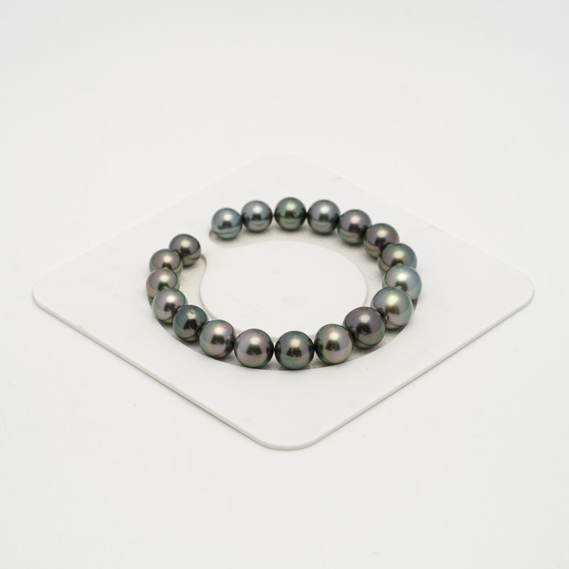 19pcs Green Cherry 8-11mm - SR AAA/AA Quality Tahitian Pearl Bracelet BR2173 OR6