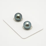 2pcs "High Luster" Sky Blue 10.6-10.7mm - SR AAA/AA Quality Tahitian Pearl Pair ER1573 OR10