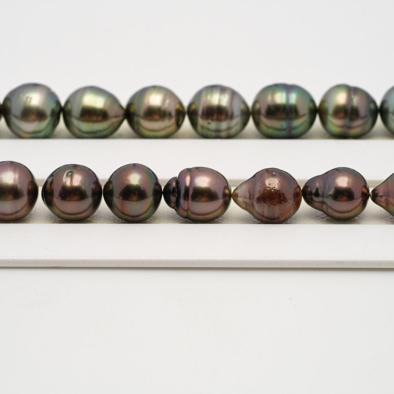 41pcs "High Luster" Multicolor 8-11mm - CL/SB AAA/AA Quality Tahitian Pearl Necklace NL1493 THMIX1