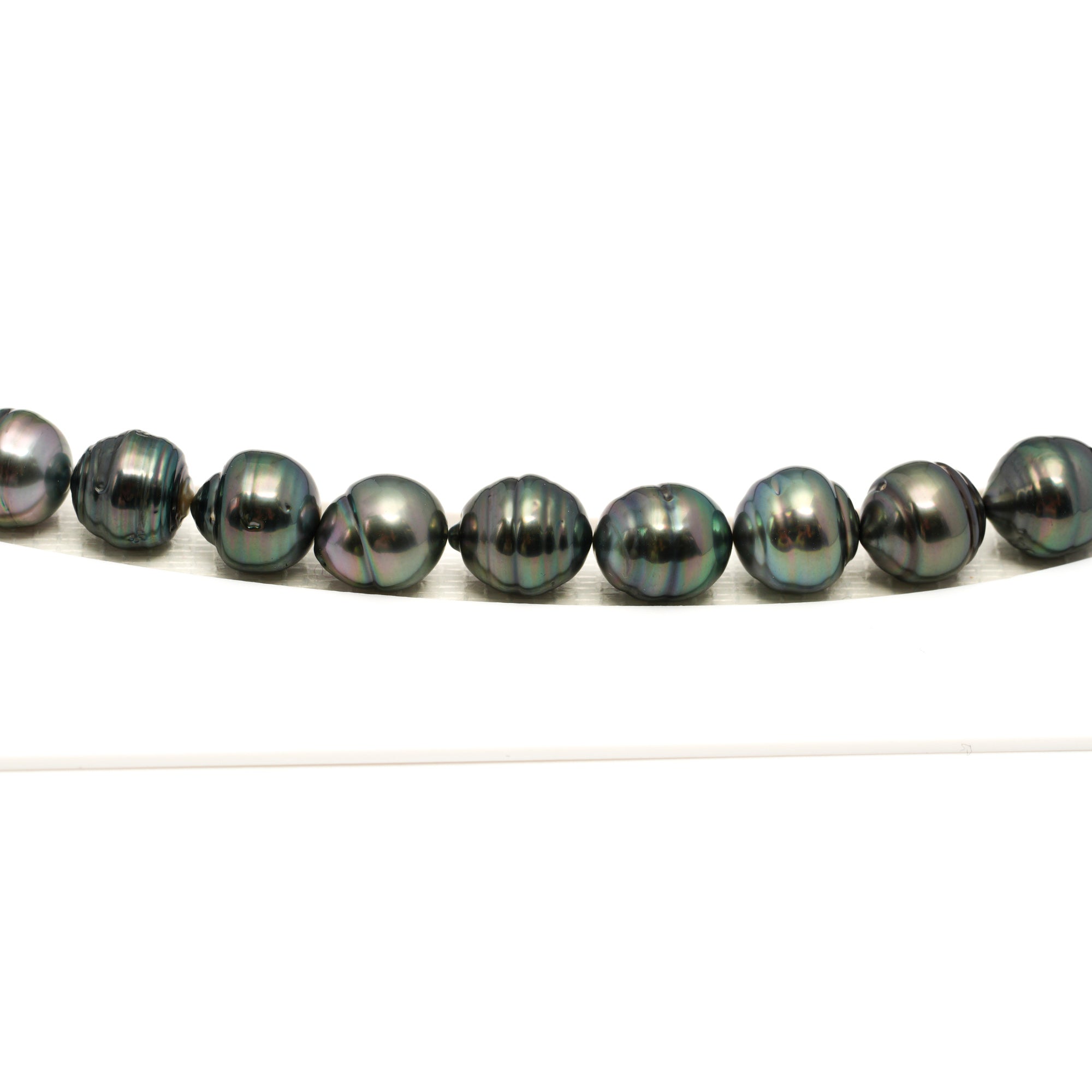 42pcs Green 8-10mm - CL AAA/AA Quality Tahitian Pearl Necklace NL1783 LP1