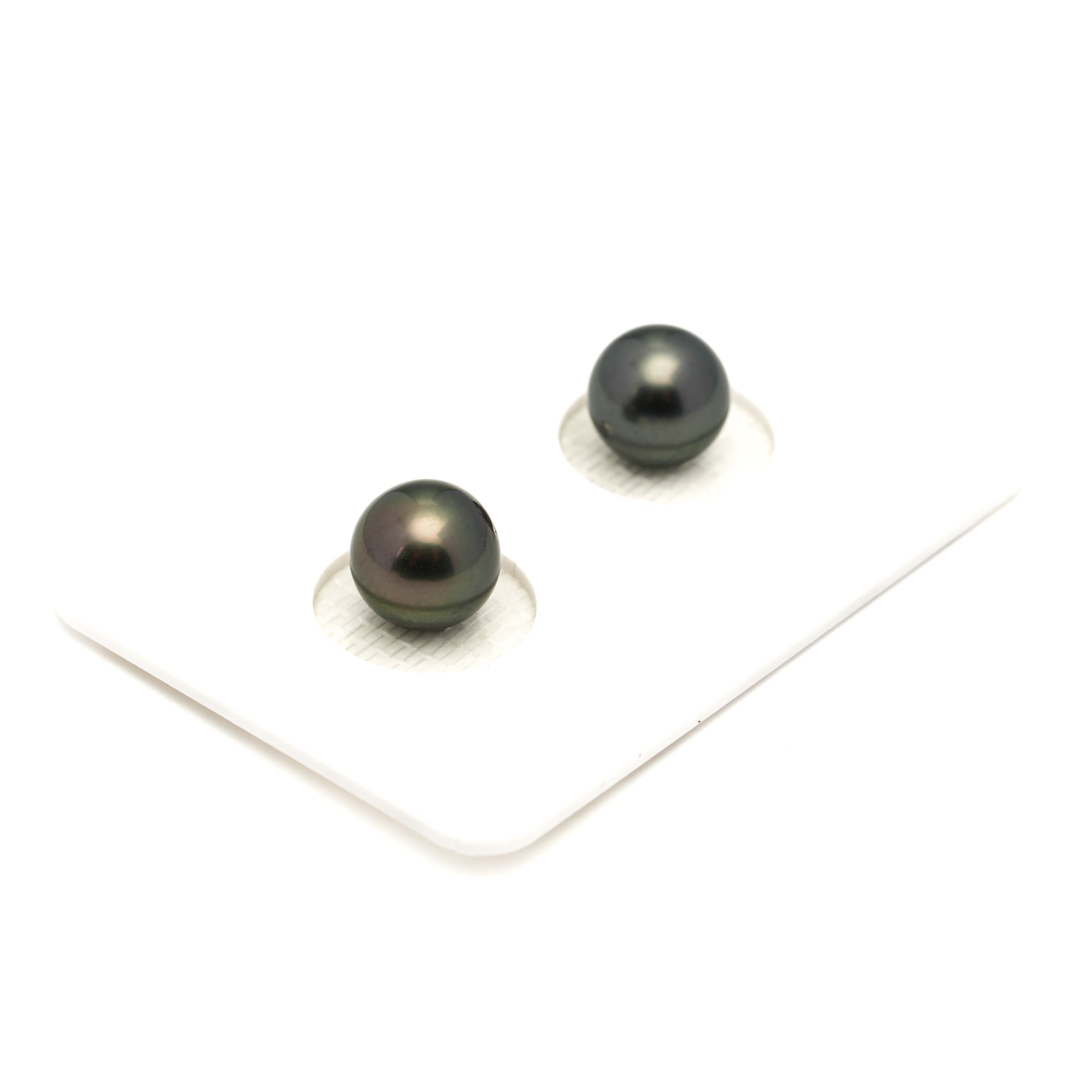2pcs Green 8.1-8.3mm - RSR AAA/AA Quality Tahitian Pearl Pair ER1903 LP1