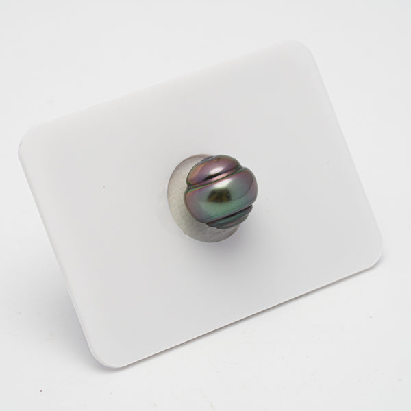1pcs "TOP Luster" Green Cherry 10.1mm - CL TOP Quality Tahitian Pearl Single LP1686 OR7