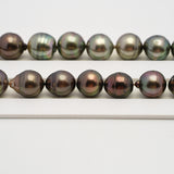 41pcs "High Luster" Multicolor 8-11mm - CL/SB AAA/AA Quality Tahitian Pearl Necklace NL1493 THMIX1