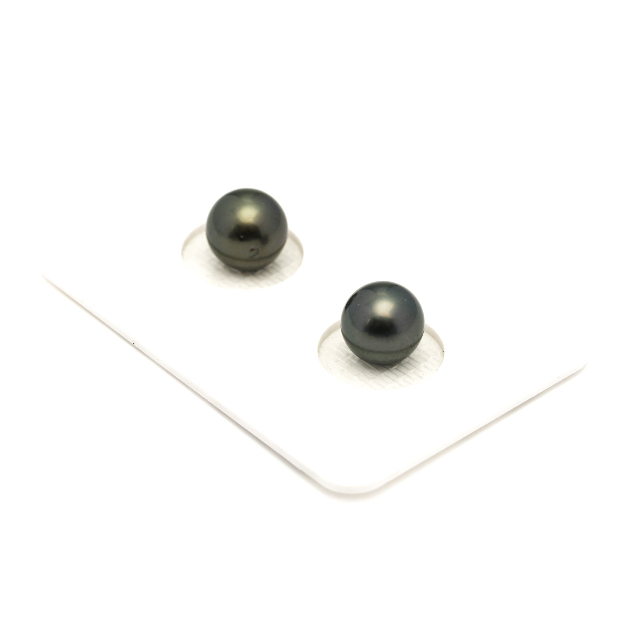 2pcs Green 8.1-8.3mm - RSR AAA/AA Quality Tahitian Pearl Pair ER1903 LP1