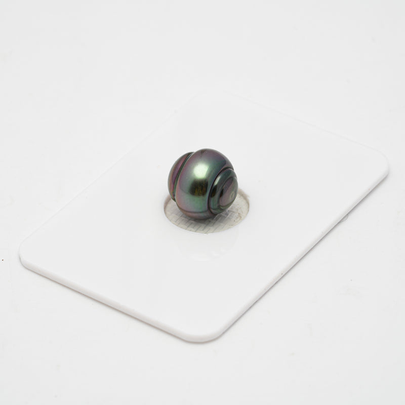 1pcs "TOP Luster" Green Cherry 10.1mm - CL TOP Quality Tahitian Pearl Single LP1686 OR7