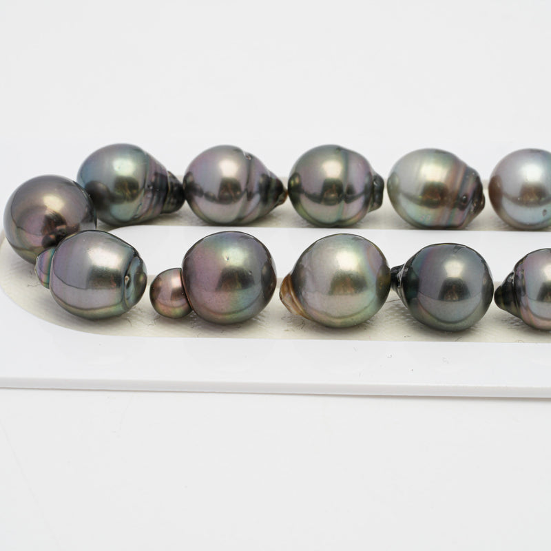29pcs Multicolor 10-13mm - CL/SB AAA/AA Quality Tahitian Pearl Necklace NL1423 OR7