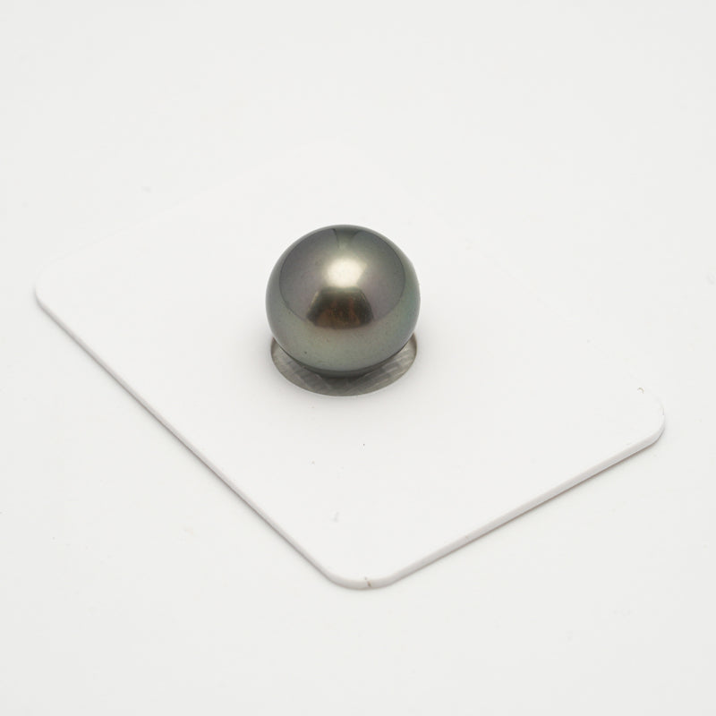 1pcs "High Luster" Blue Green 12.9mm - DROP TOP/AAA Quality Tahitian Pearl Single LP2097 TH1