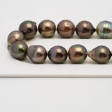 41pcs "High Luster" Multicolor 8-11mm - CL/SB AAA/AA Quality Tahitian Pearl Necklace NL1493 THMIX1