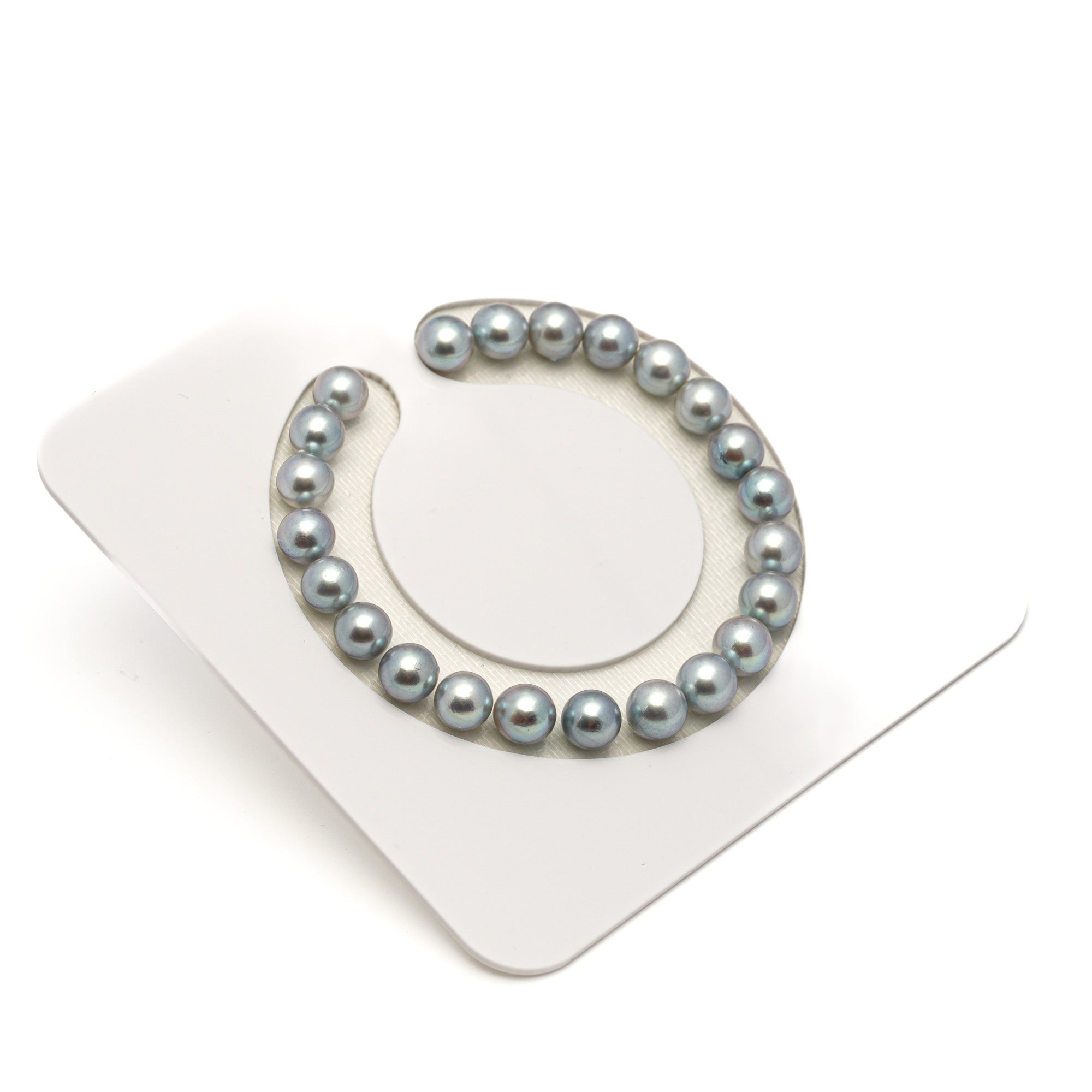 23pcs Akoya Pearl "High Luster" Silver 7.4-7.9mm - SR AA Quality Bracelet AKBR2406 CMA1