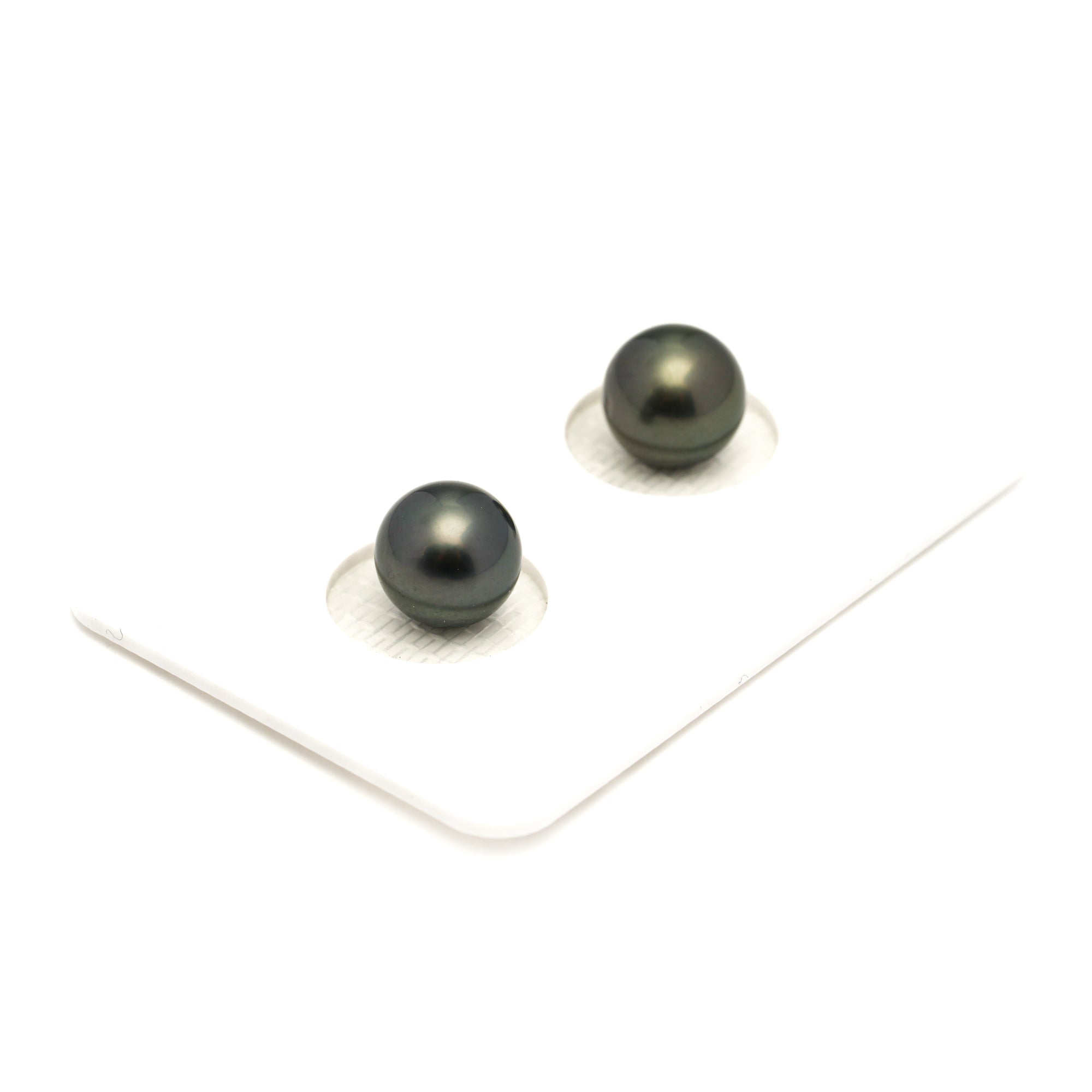 2pcs Green 8.1-8.3mm - RSR AAA/AA Quality Tahitian Pearl Pair ER1903 LP1