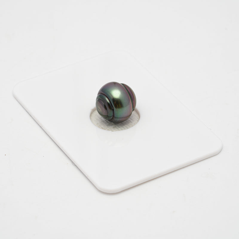 1pcs "TOP Luster" Green Cherry 10.1mm - CL TOP Quality Tahitian Pearl Single LP1686 OR7