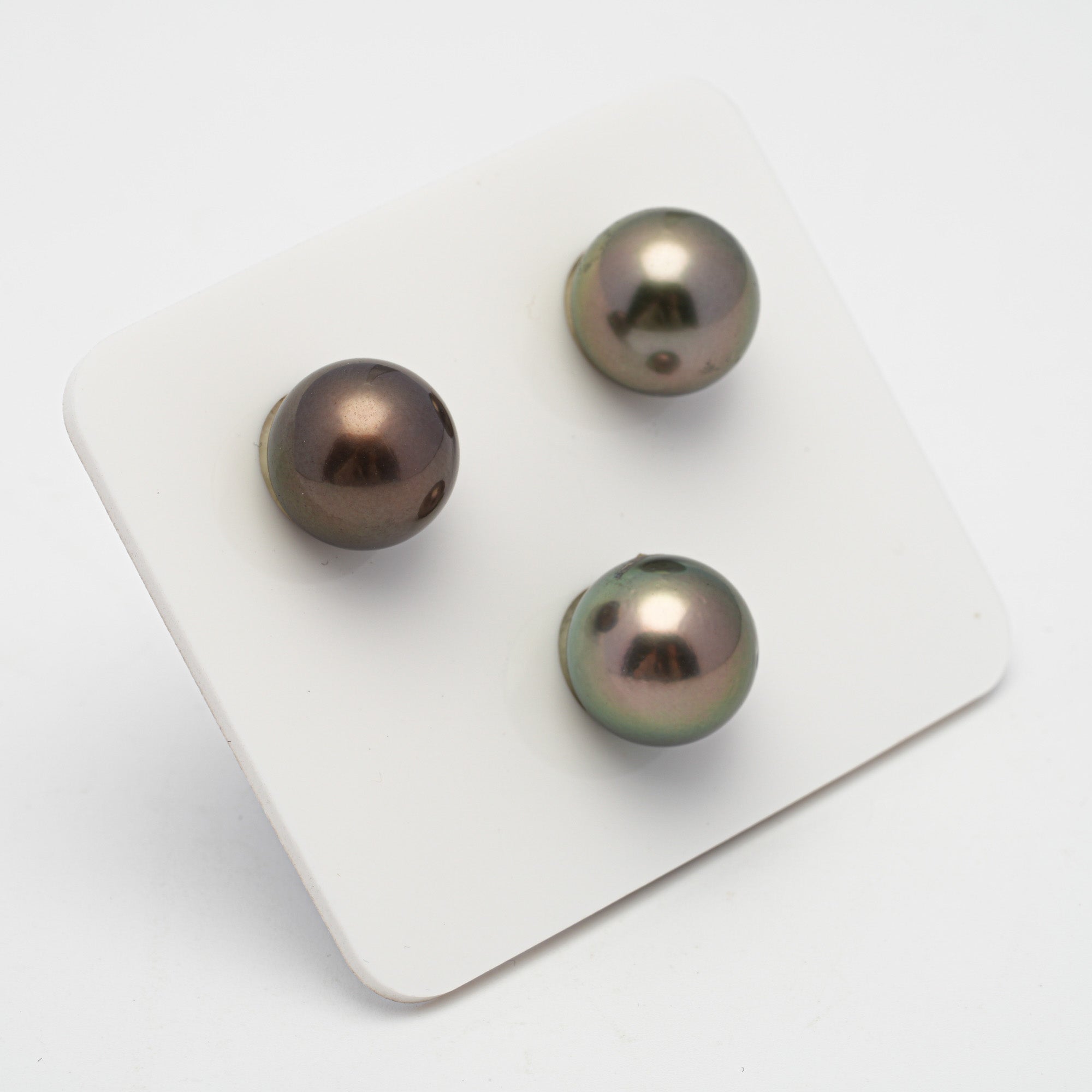 3pcs Multicolor 11.1-11.9mm - RSR AAA/AA Quality Tahitian Pearl Trio Set ER1255 TH2