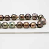 41pcs "High Luster" Multicolor 8-11mm - CL/SB AAA/AA Quality Tahitian Pearl Necklace NL1493 THMIX1